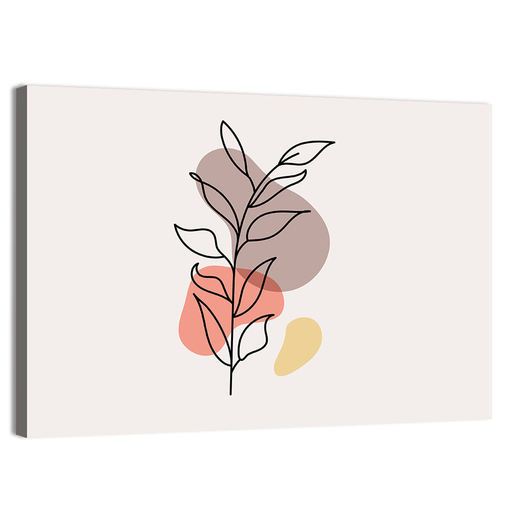 Minimalist Floral Line Drawing Wall Art