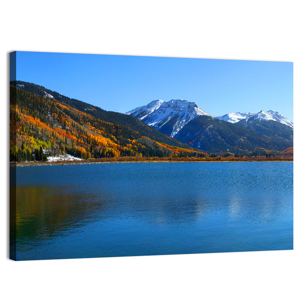 Crystal Lake Colorado Autumn Reflection Wall Art