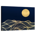 Gold Moon Minimal Seascape Wall Art