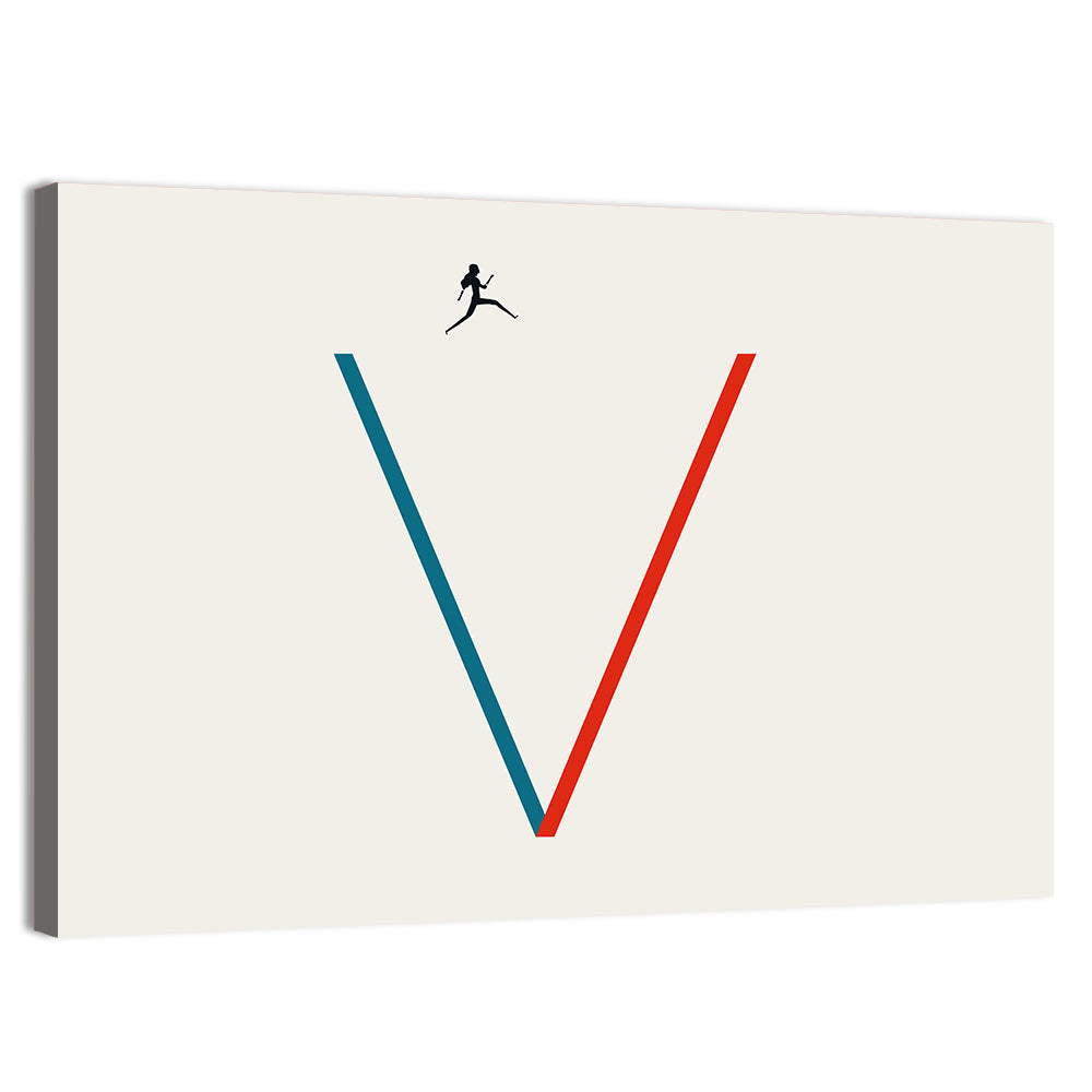 Victory V Runner Silhouette Wall Art