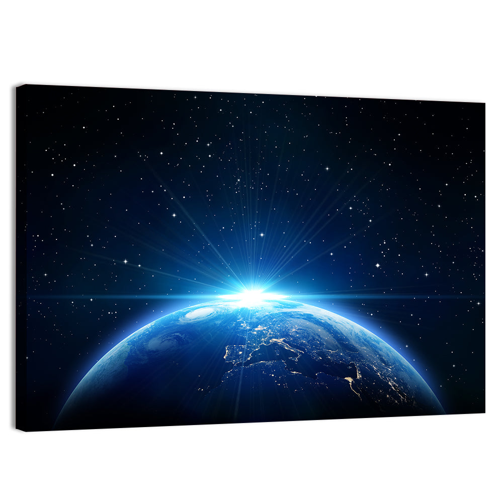Planet Earth from Orbit Wall Art, canvas print, landscape
