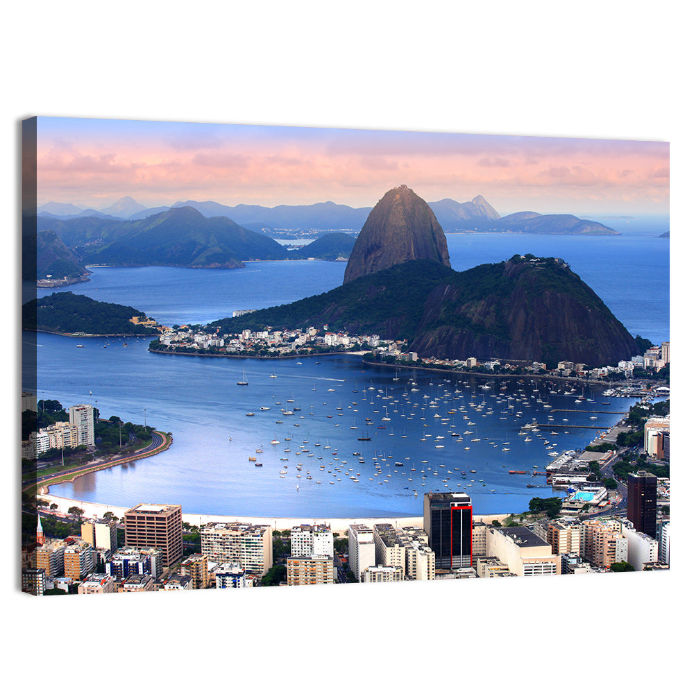 Rio De Janeiro Bay with Sugarloaf Mountain Wall Art