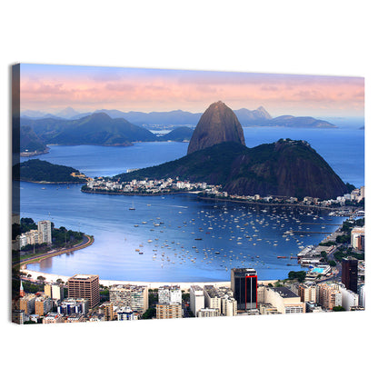 Rio De Janeiro Bay with Sugarloaf Mountain Wall Art