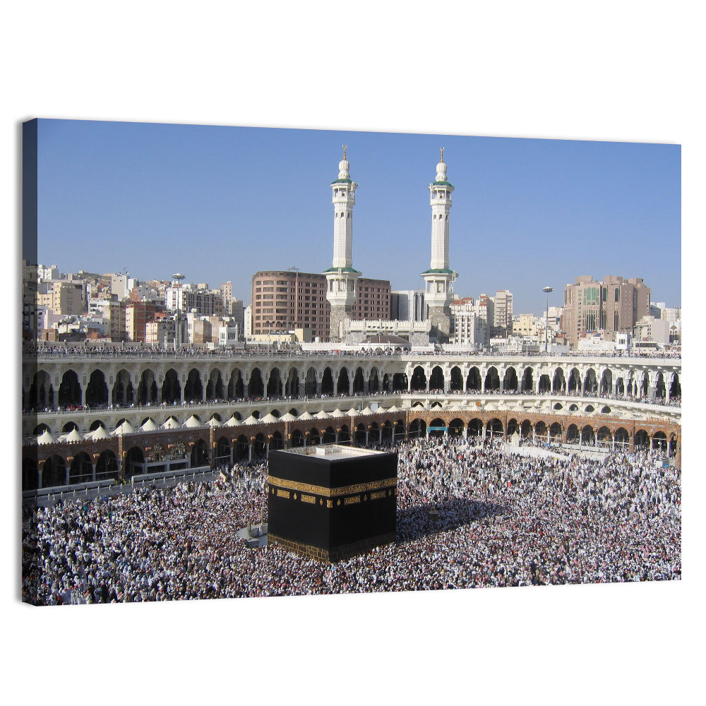 Kaaba at Masjid Al-haram Wall Art, canvas print, landscape