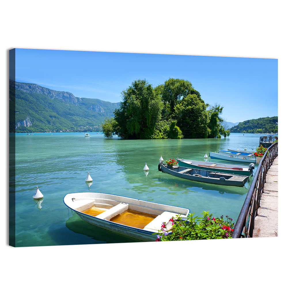 Lake Annecy Sunny Shoreline Wall Art