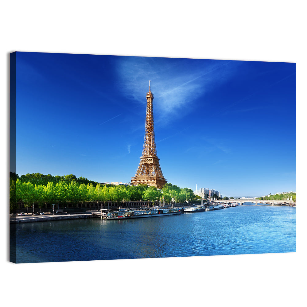 Seine and Eiffel Tower, Paris Wall Art