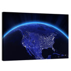 North America City Lights at Night Wall Art