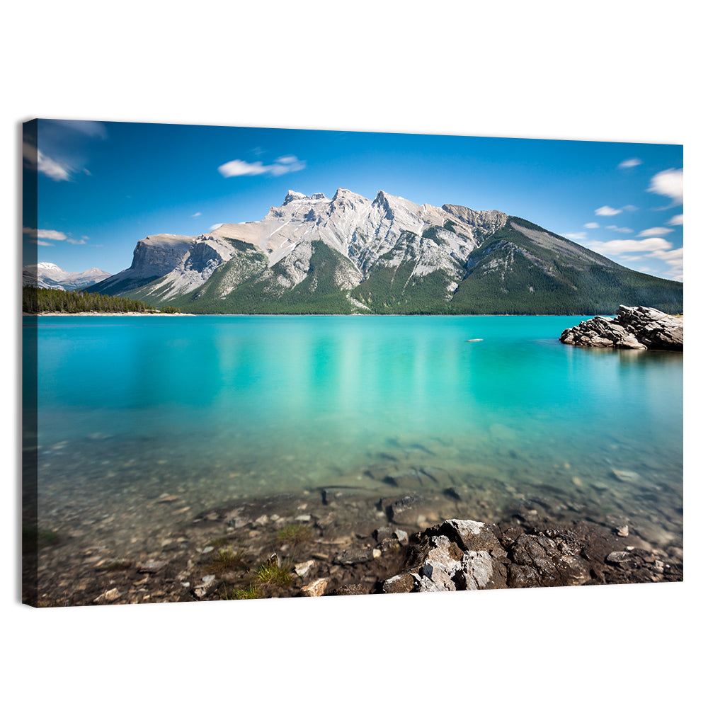 Lake Minnewanka View of Mount Inglismaldie Wall Art