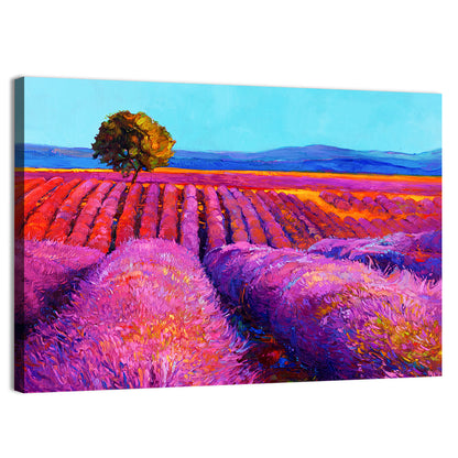 Impressionist Lavender Field Wall Art