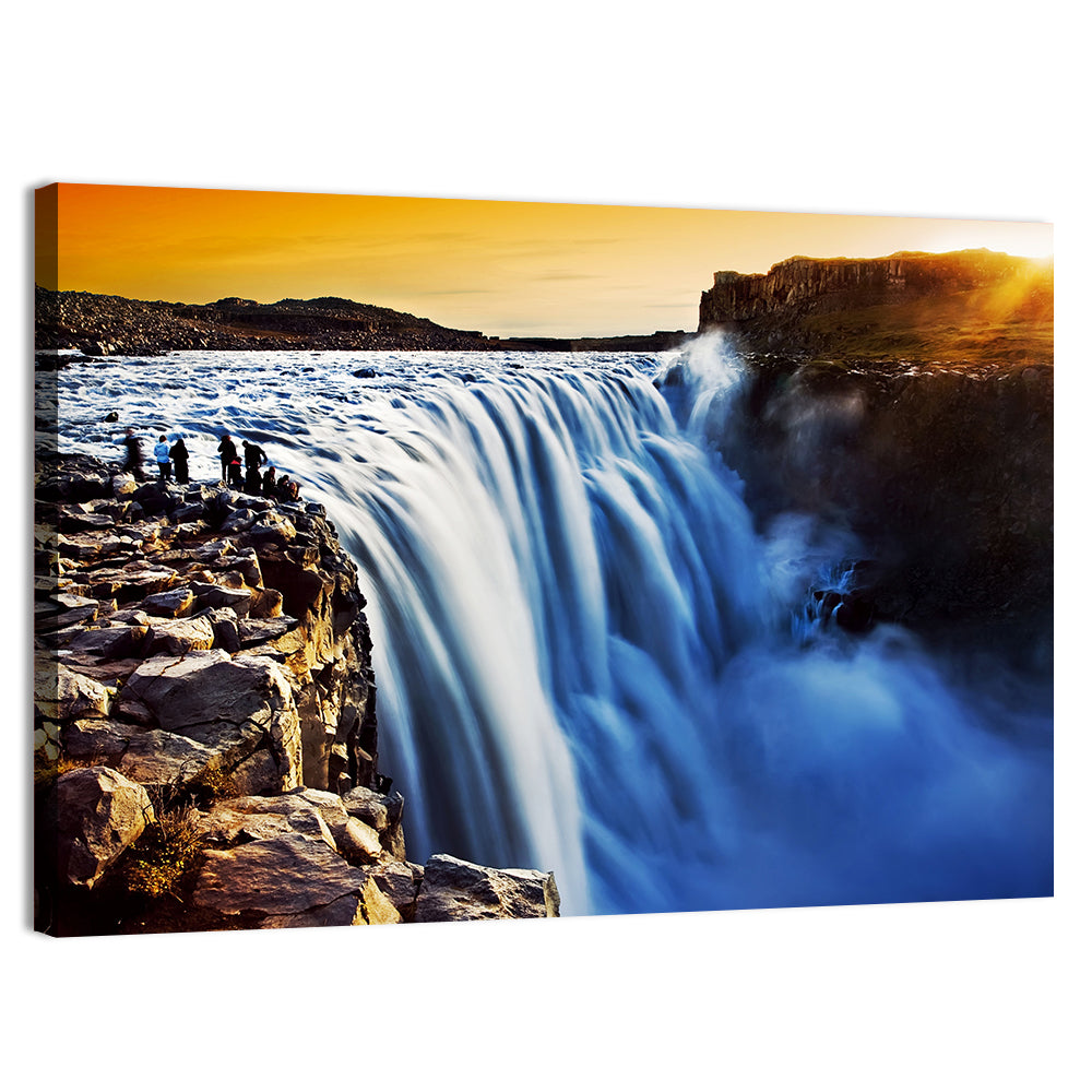 Dettifoss Waterfall Wall Art, canvas print, landscape