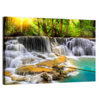 Sunlit Erawan Waterfall, Kanchanaburi Wall Art