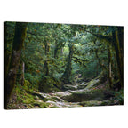 Mossy Halloween Forest Path Wall Art
