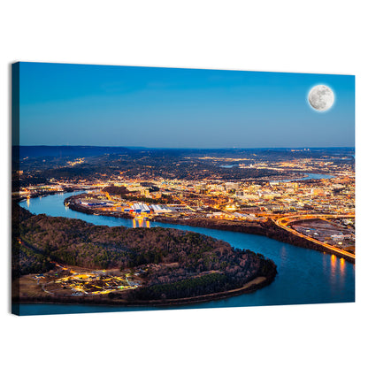 Chattanooga Night Skyline Wall Art