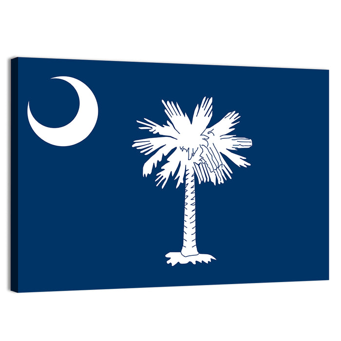 South Carolina Flag Graphic Wall Art as a canvas print
