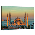 Sultan Ahmed Mosque at Sunset Wall Art