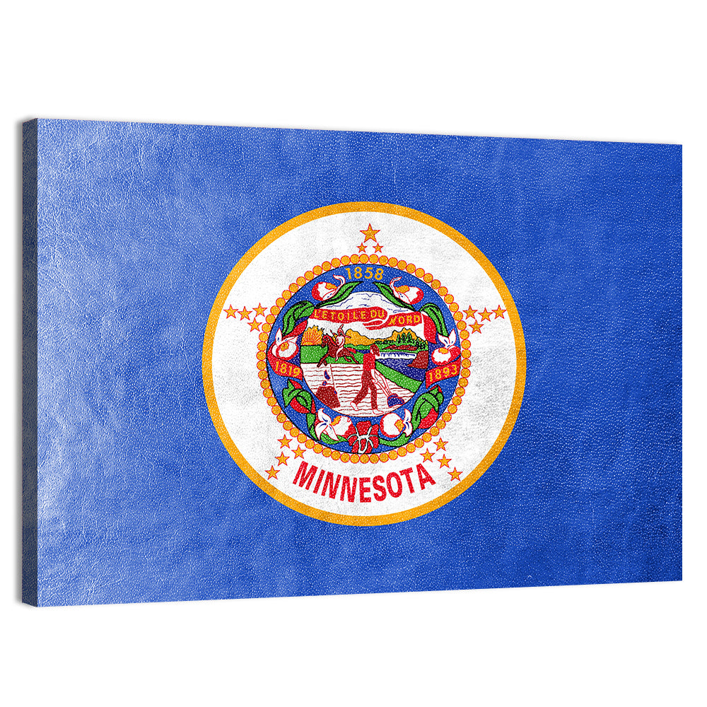 Minnesota State Flag with Seal Wall Art