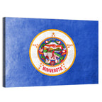 Minnesota State Flag with Seal Wall Art
