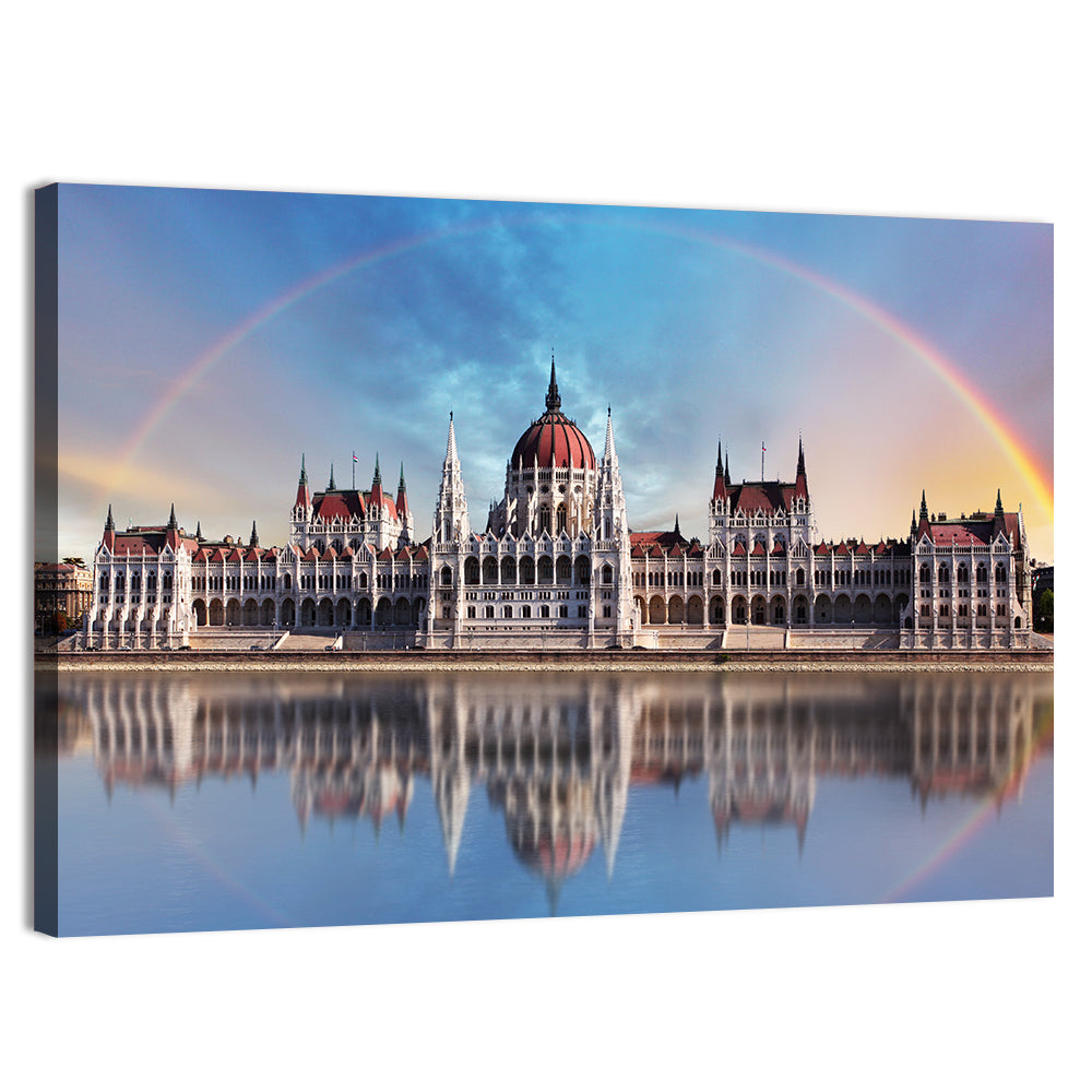 Budapest Parliament Reflection Wall Art