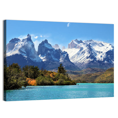 Turquoise Lake Pehoe, Torres Del Paine Wall Art