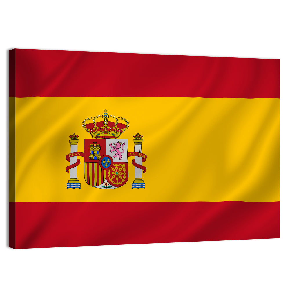 Spanish Flag with Coat of Arms Wall Art