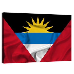 Waving Antigua & Barbuda Flag Wall Art