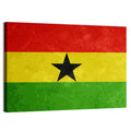 Ghana Flag with Centered Black Star Wall Art