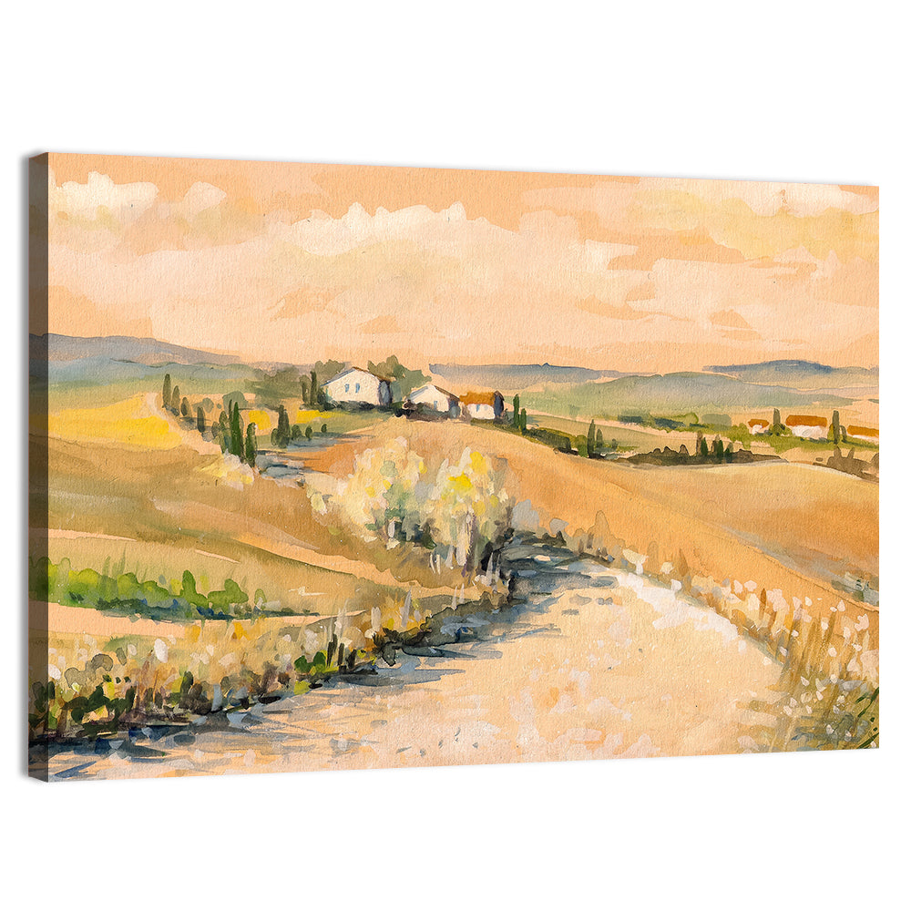 Tuscan Hills at Dusk Wall Art