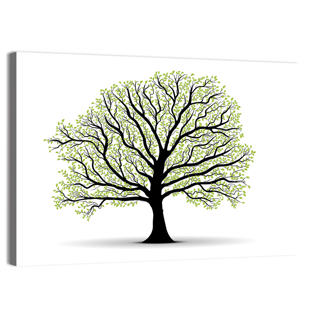 Deciduous Tree Silhouette Wall Art