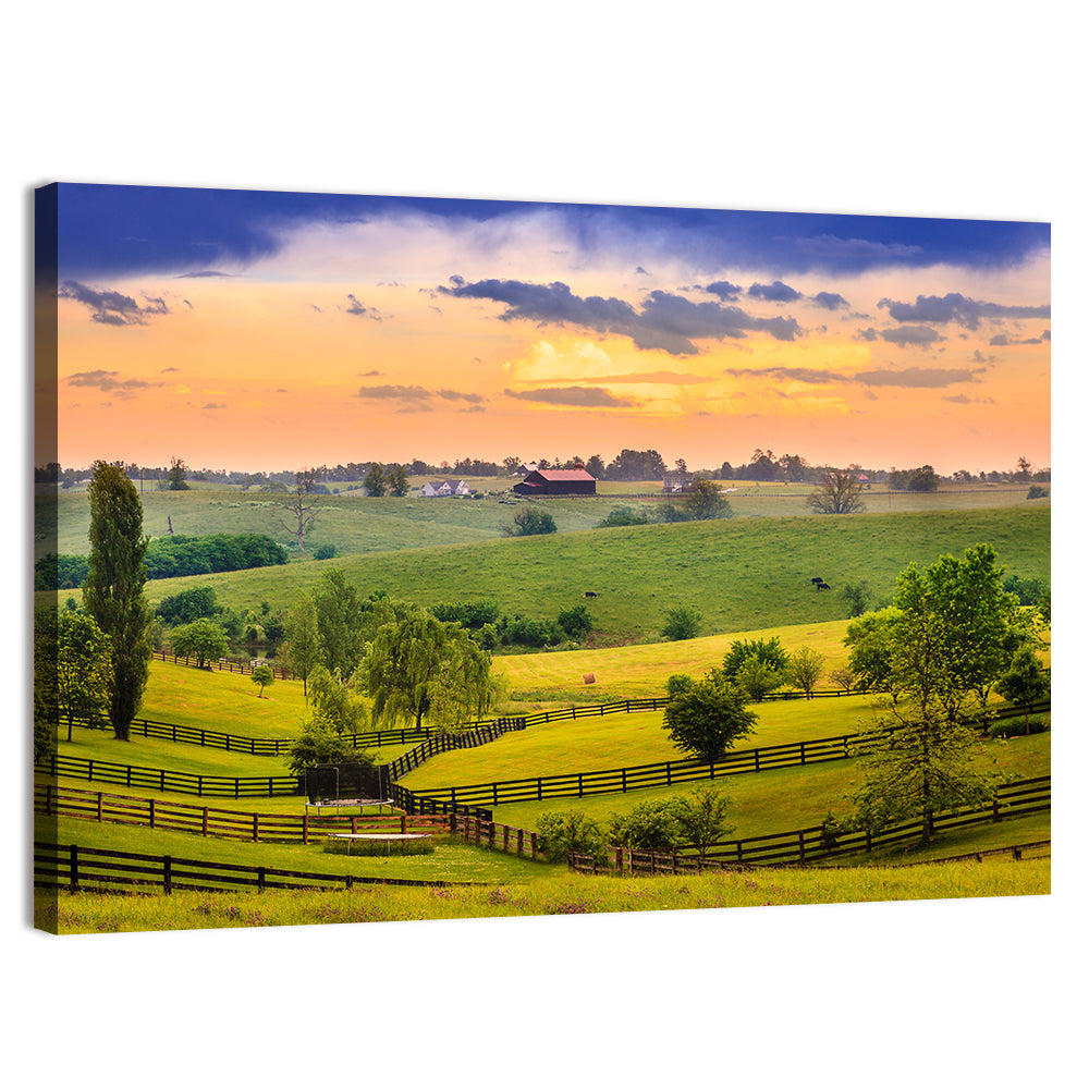 Kentucky Farm at Dusk Wall Art