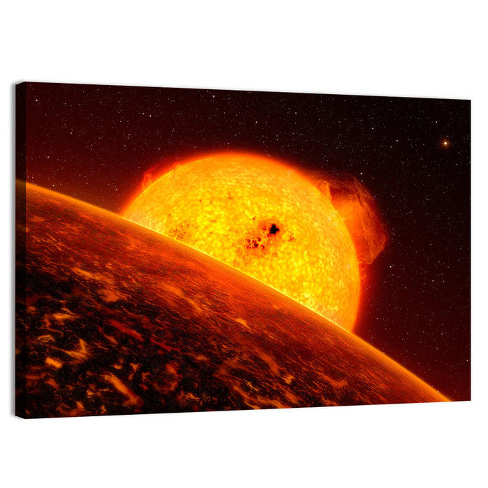 Red Sun from Space Wall Art as a canvas print