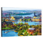 Gamla Stan Harbor Panorama Wall Art