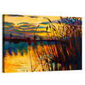 Sunset Lake with Reeds Wall Art