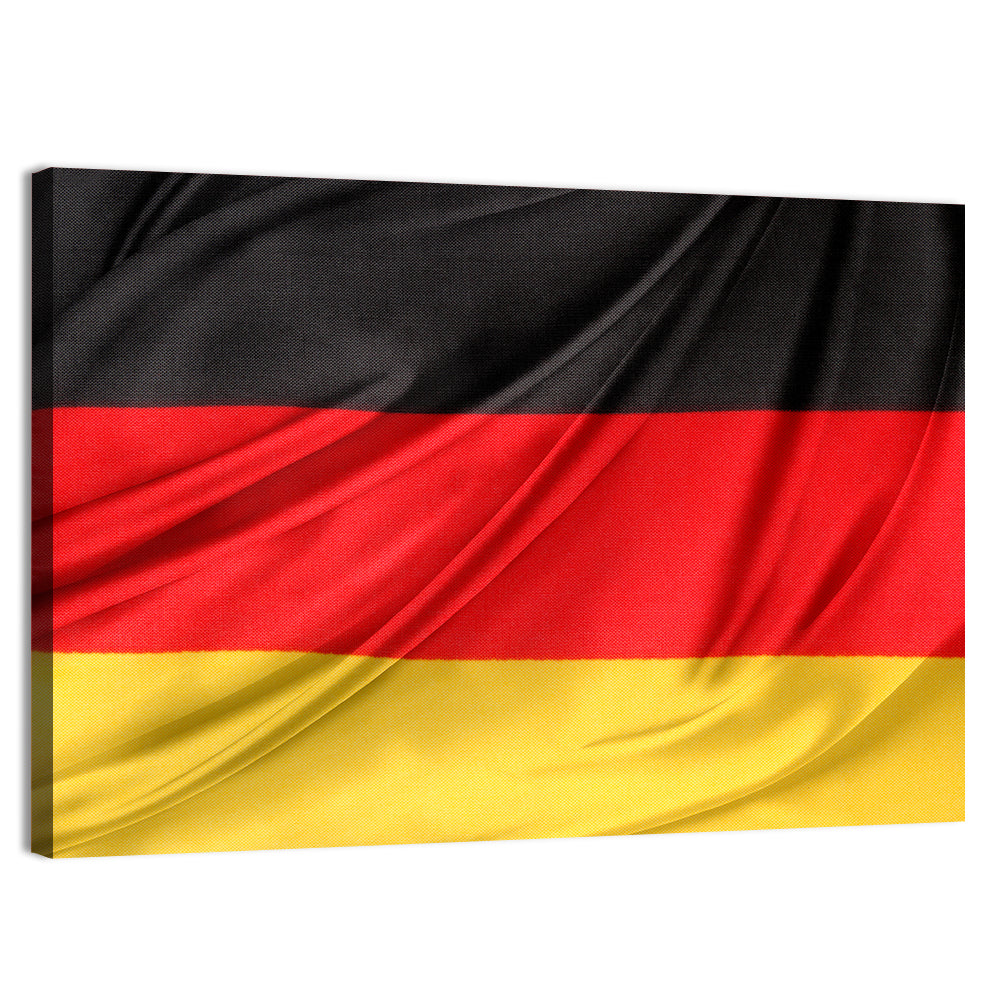 Draped German Flag Wall Art, canvas print, landscape