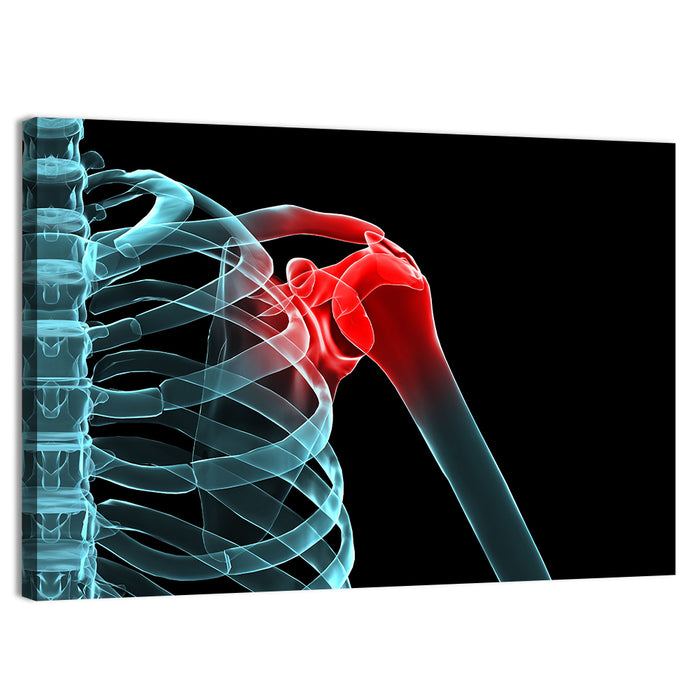 Lateral Shoulder X-ray Wall Art as a canvas print