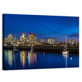 Boston Harbor Night Skyline Wall Art