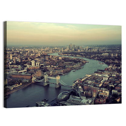 Aerial View of Tower Bridge Wall Art