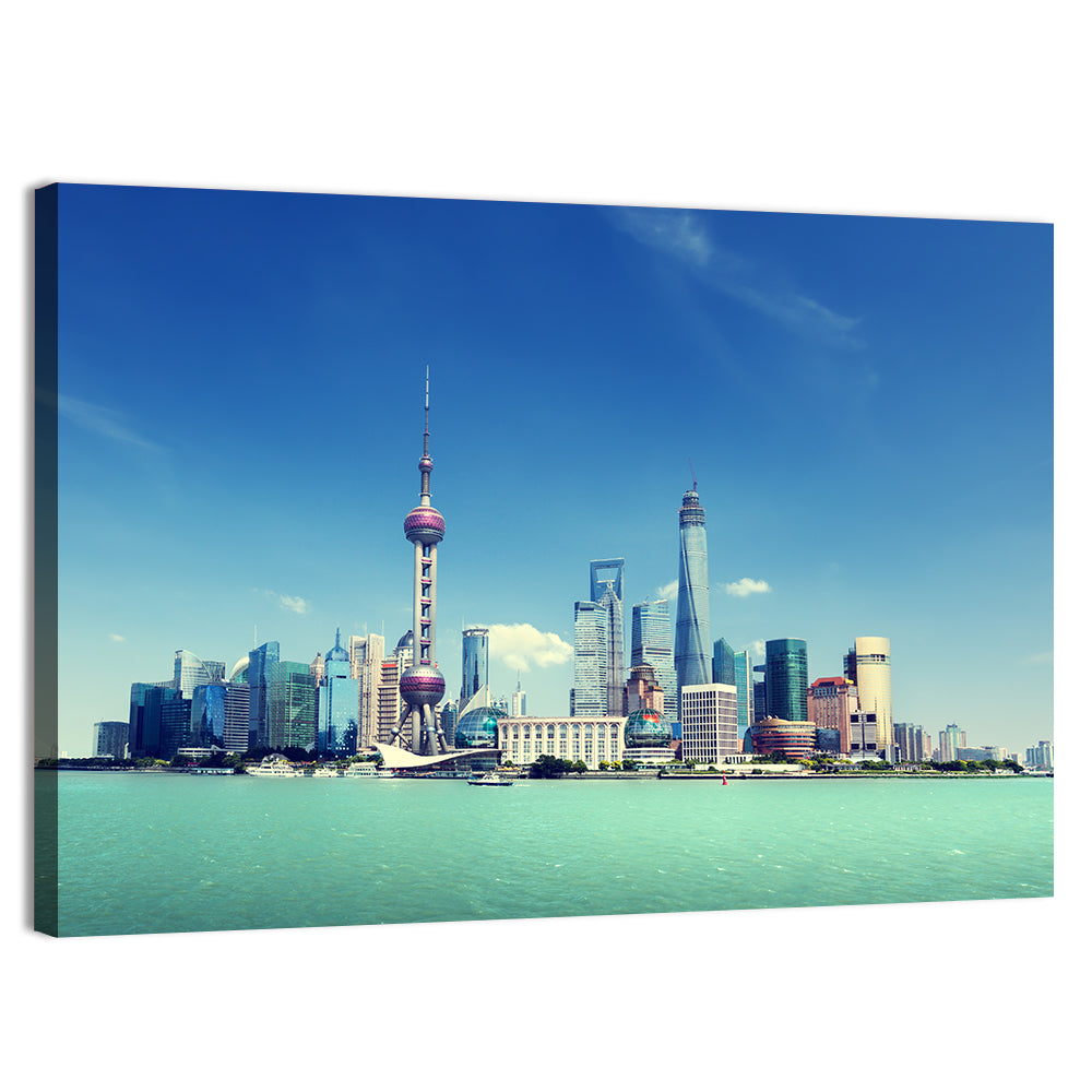 Shanghai Skyline Wall Art, canvas print, landscape