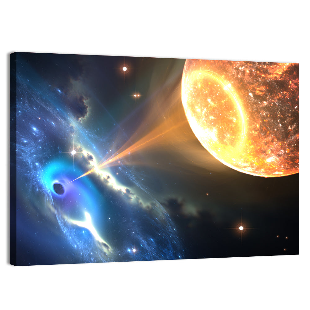 Black Hole and Companion Star Wall Art