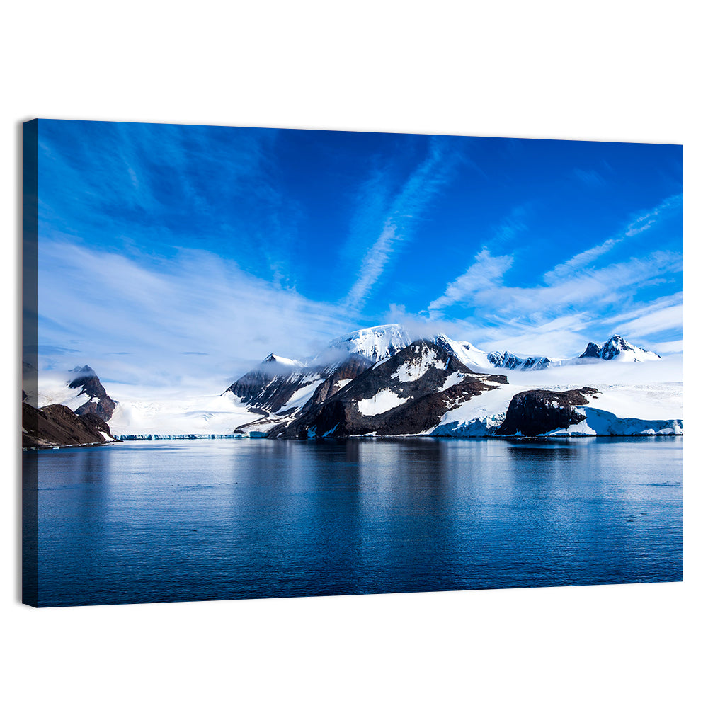Antarctic Glacier Reflection Wall Art, canvas print, landscape