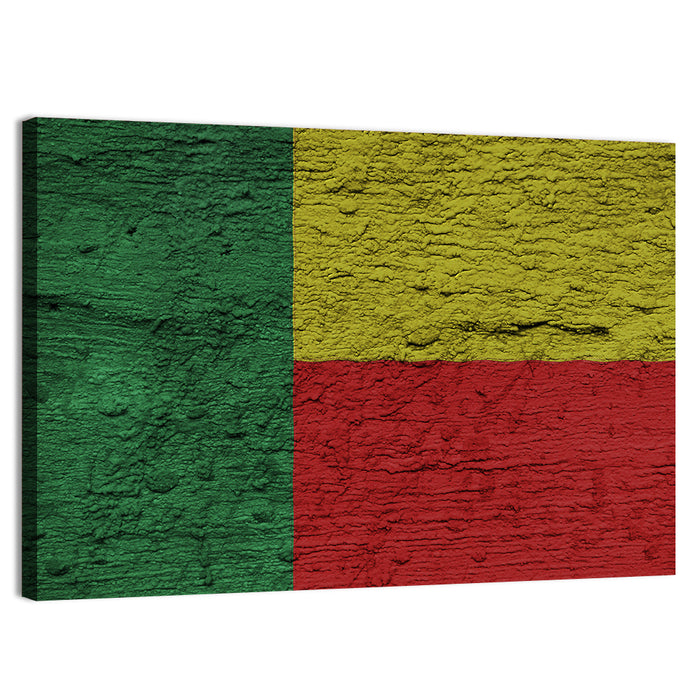 Flag of Benin Wall Art as a canvas print