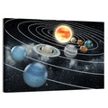 Solar System Perspective with Glowing Sun Wall Art