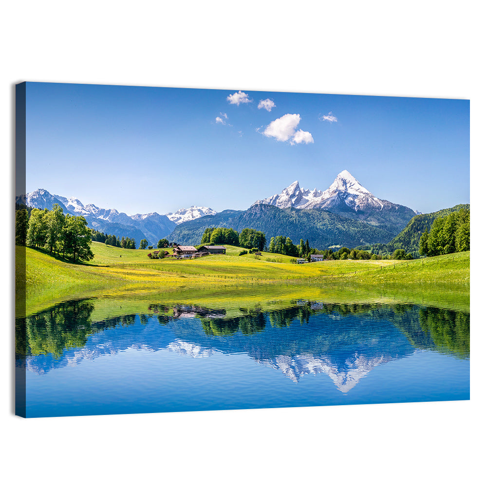 Watzmann Reflection at Ramsau Wall Art