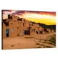 Taos Pueblo at Sunset Wall Art