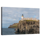 White Lighthouse on Neist Point Cliffs Wall Art