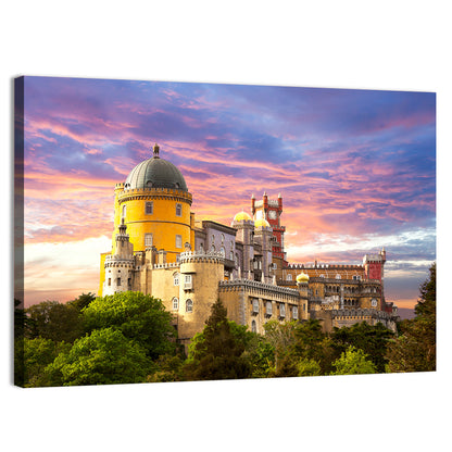 Pena Palace at Golden Dusk, Sintra Wall Art