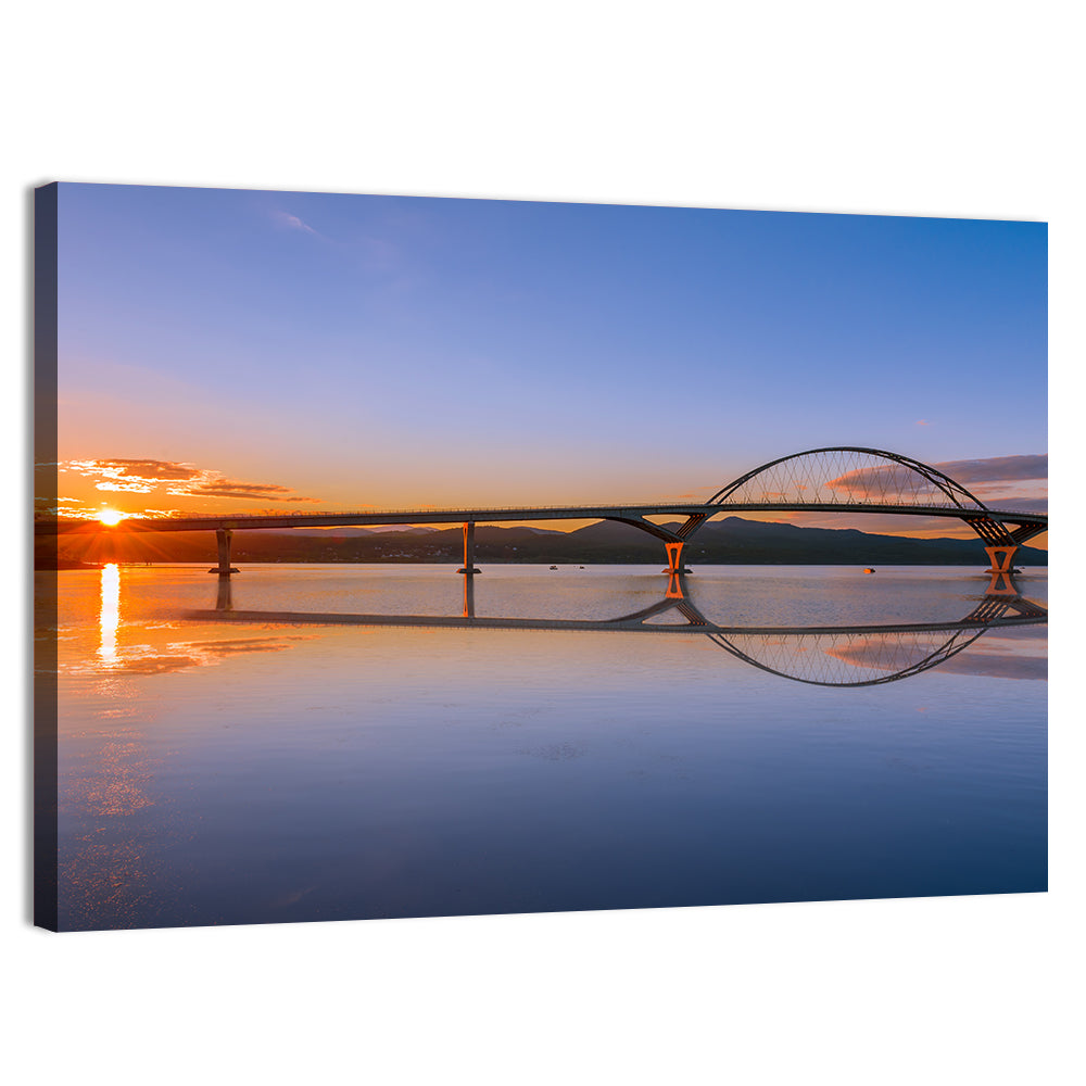 Champlain Bridge at Sunset Wall Art
