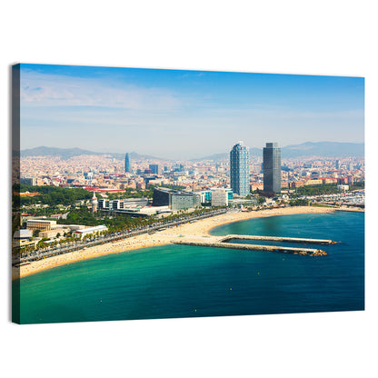Barcelona from the Mediterranean Wall Art