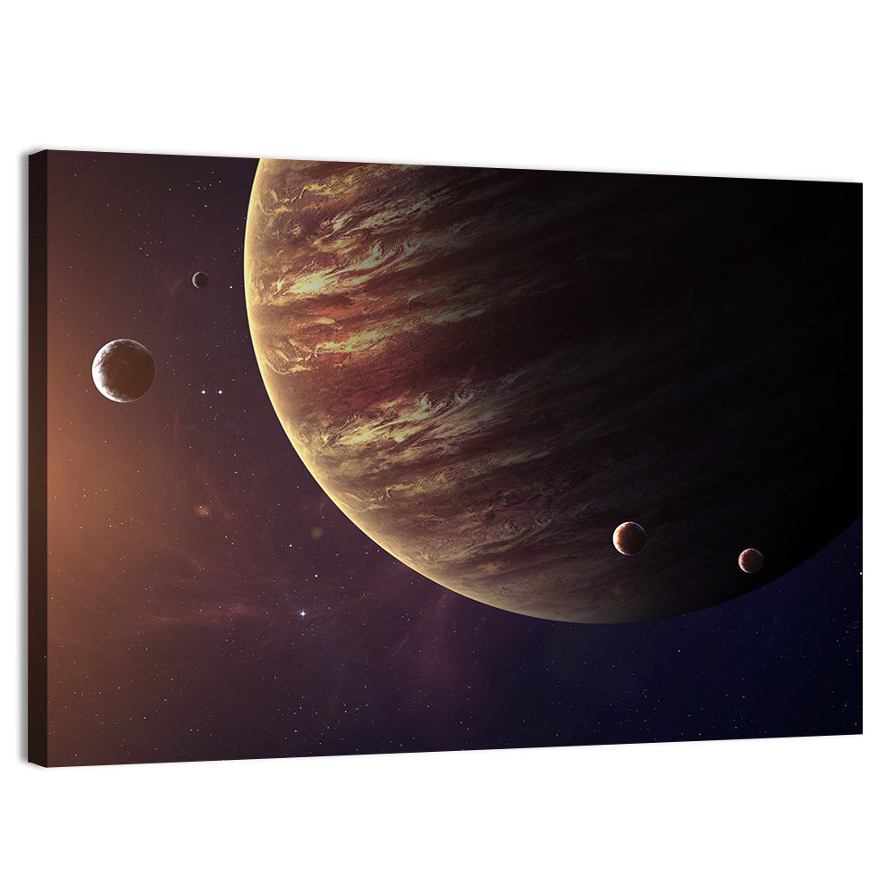Jupiter from Space Wall Art, canvas print, landscape
