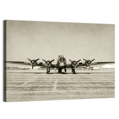 B-17 Bomber Front View Wall Art