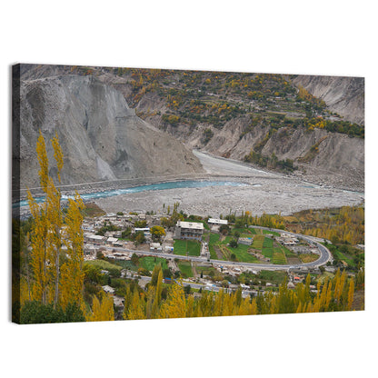 Autumn Hunza Valley Landscape Wall Art